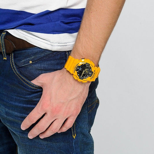 CASIO G-SHOCK GA-100A-9ADR ADVENTURE STYLE - MEN'S BOLD YELLOW RESIN WATCH-i-Watch-2