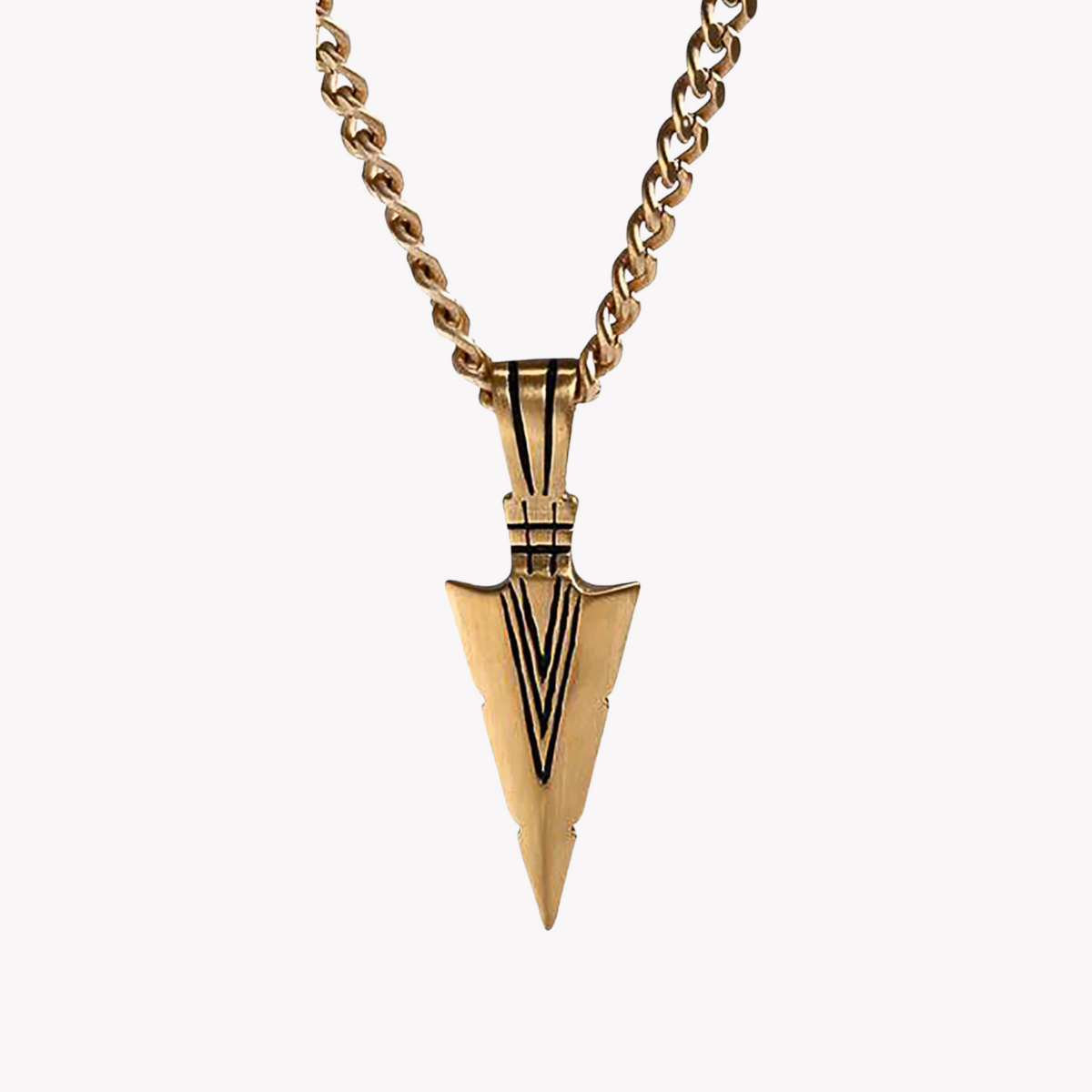 Zink Men's Gold Stainless Steel Necklace | Zjpd019g