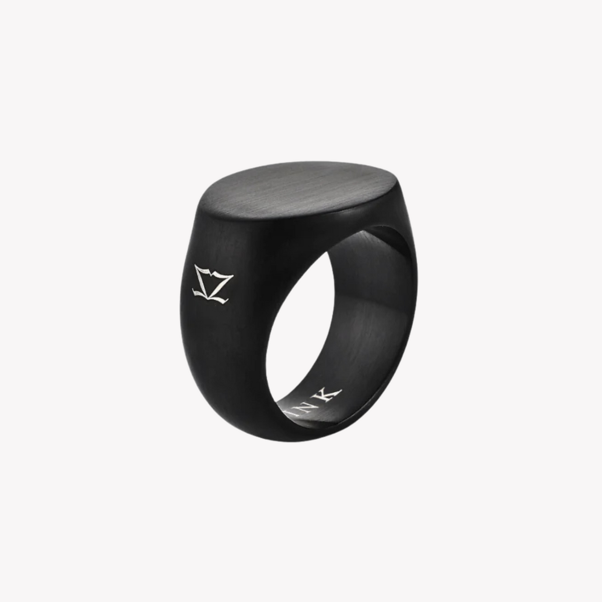 Zink Men's Black Stainless Steel Ring | Zjrg043b