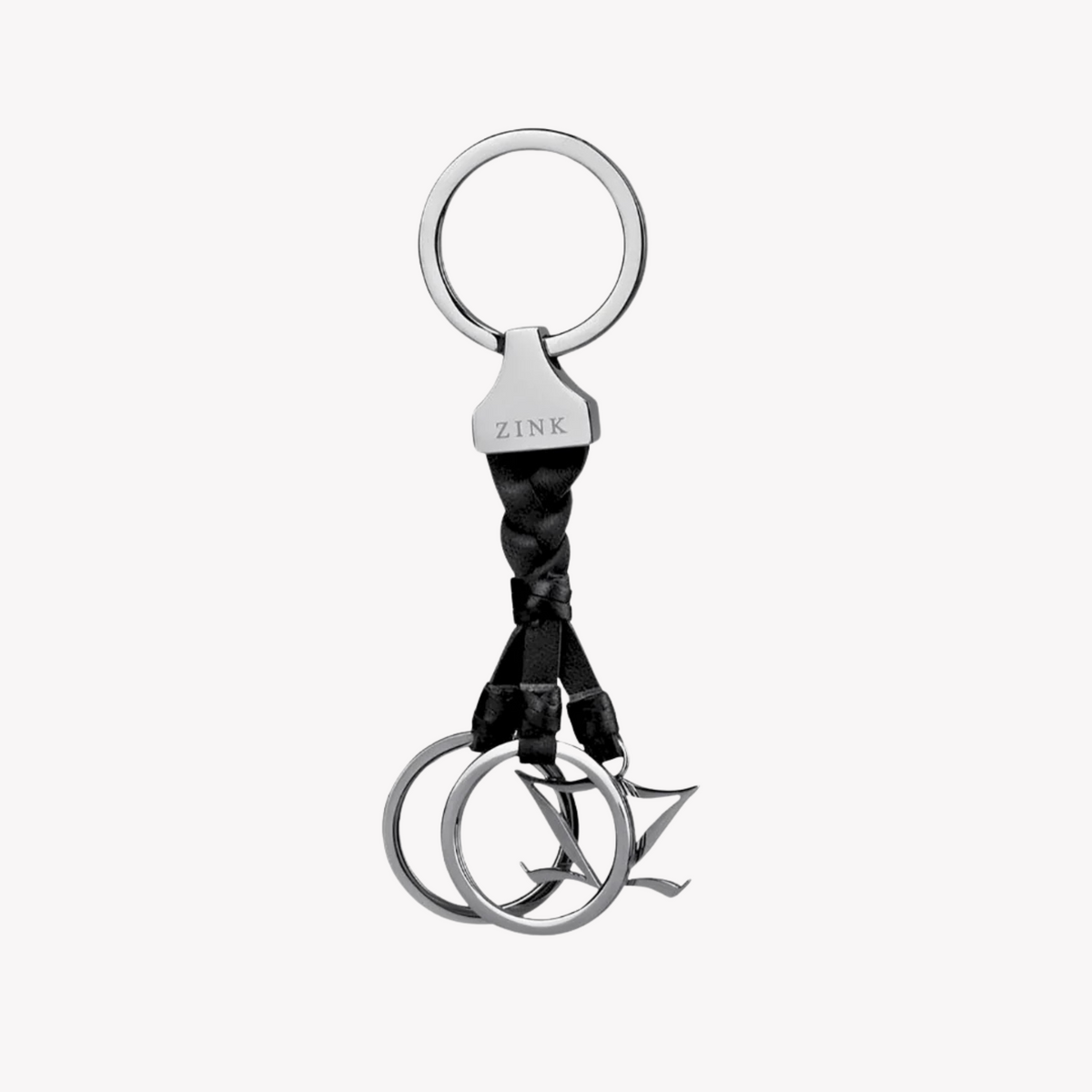 Zink Men's Stainless Steel & Leather Keychain | Zjkc002sl-Mbw