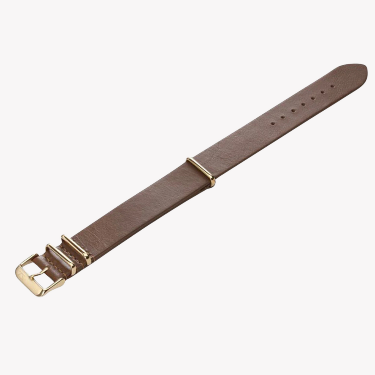 Zink Men's Leather Watch Band - Brown | Zlb002bwg