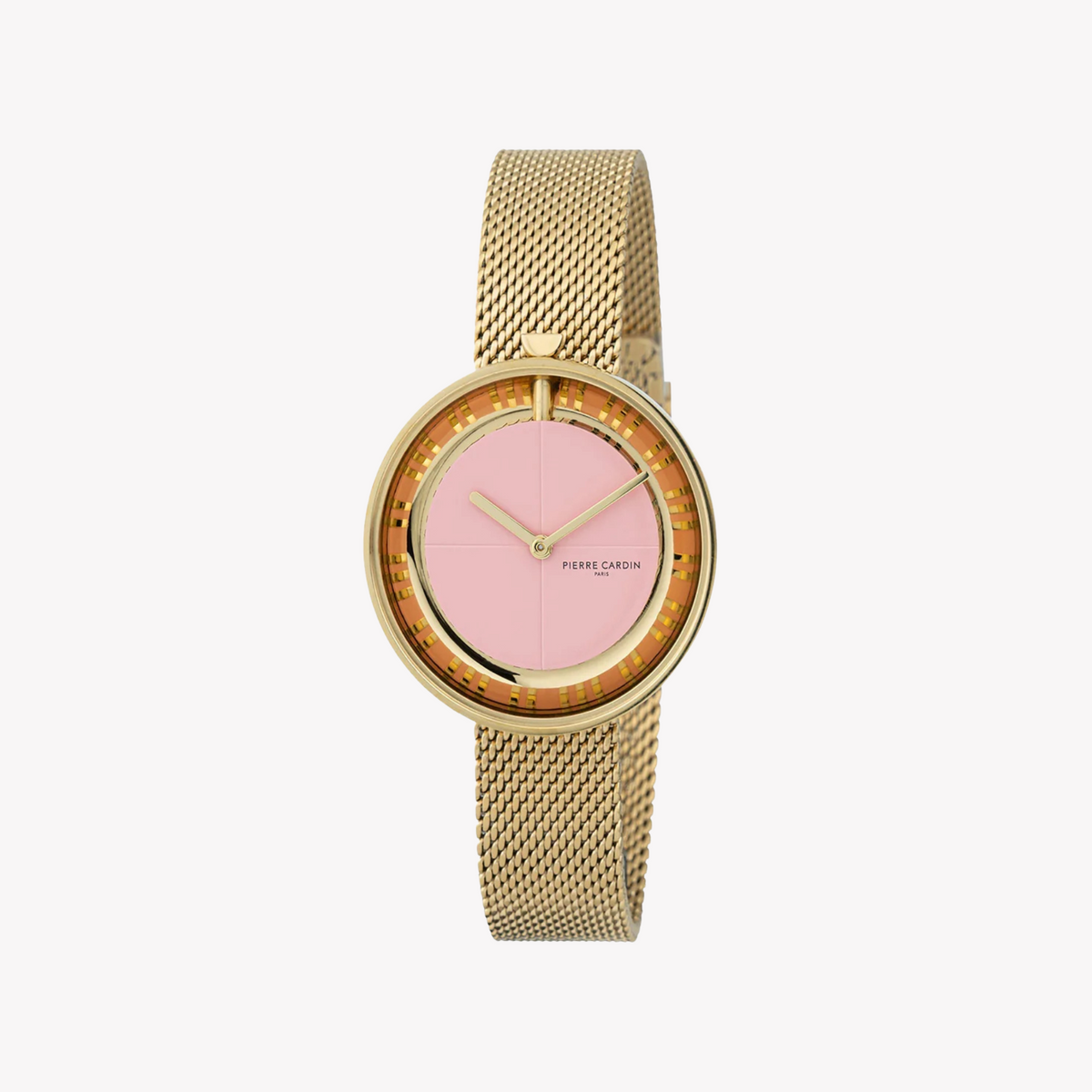 Pierre Cardin Women's Gold Stainless Steel Watch, Pink Dial | Cma.0016