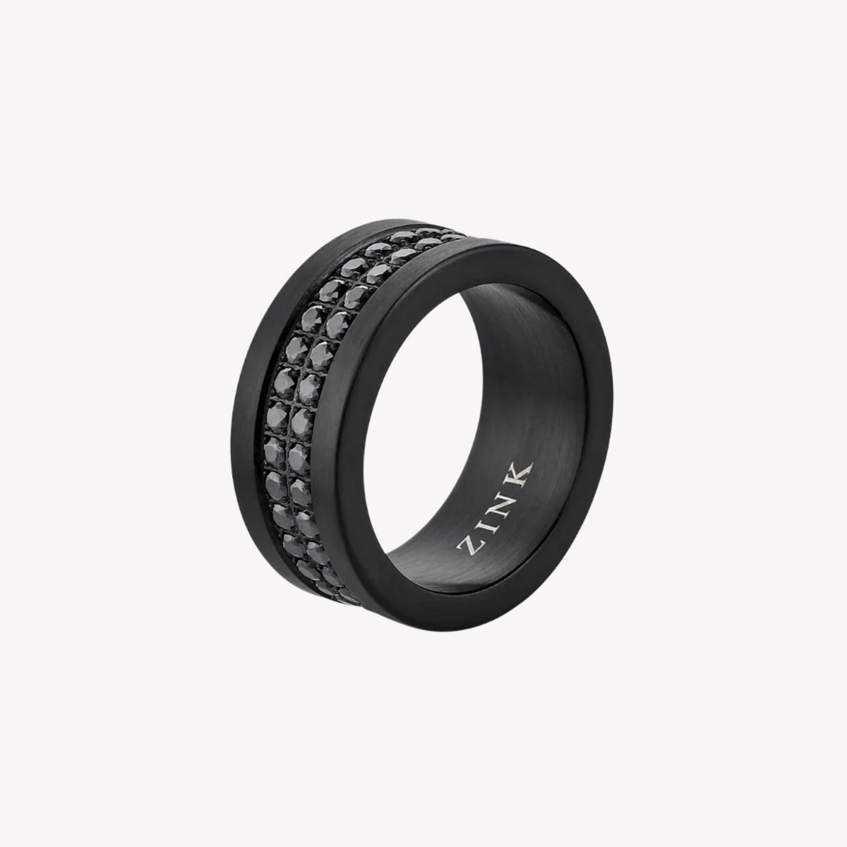 Zink Men's Black Stainless Steel Ring | Zjrg044b