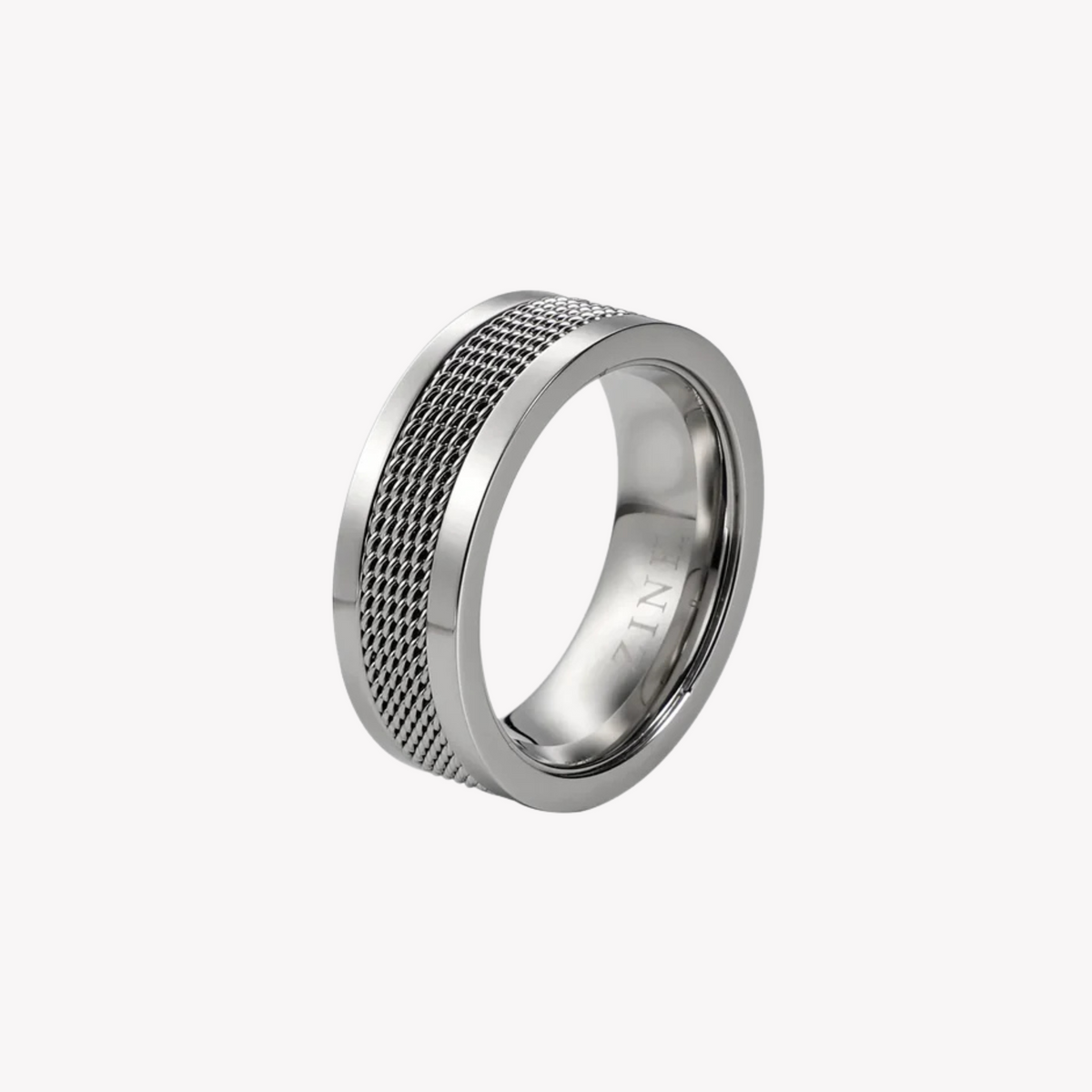 Zink Men's Silver Stainless Steel Ring | Zjrg017ssp