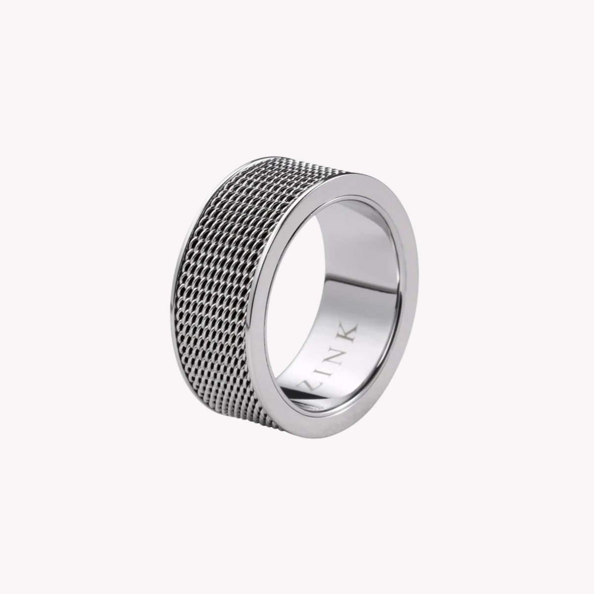Zink Men's Silver Stainless Steel Ring | Zjrg019sps