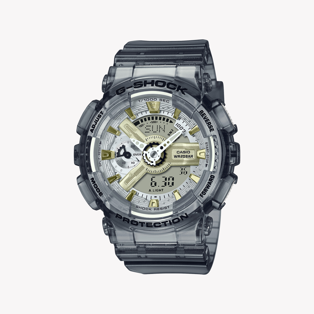 CASIO G-SHOCK GMA-S110GS-8ADR BOLD ADVENTURE - STYLISH GRAY RESIN WOMEN'S WATCH