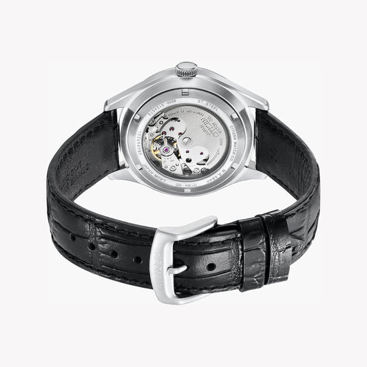 CITIZEN NH8390-20L - ELEGANT AUTOMATIC MEN'S WATCH with Blue Dial & Black Leather Band-i-Watch-2