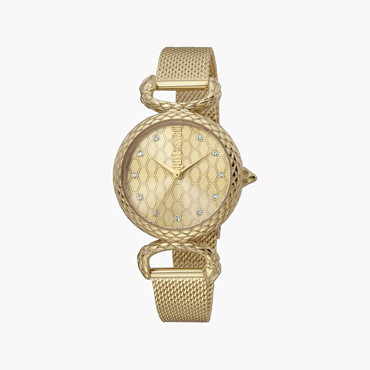 JUST CAVALLI Women's Watch with Gold Stainless Steel Case and Gold Stainless Steel Band