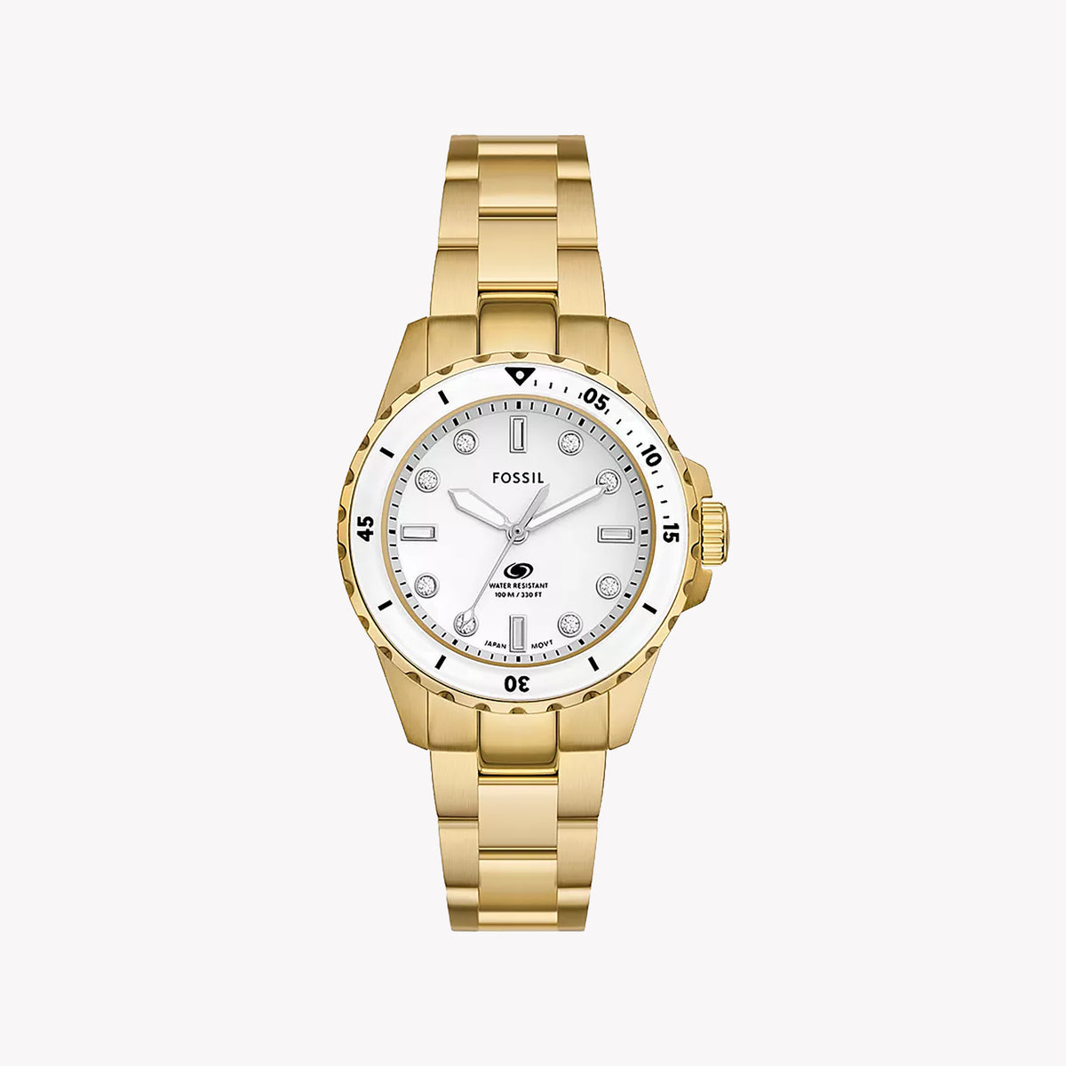 FOSSIL Women's Watch with Gold Stainless Steel Case and Gold Stainless Steel Band