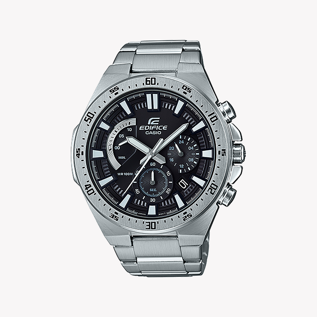 CASIO EDIFICE EFR-563D-1AVUDF - BOLD ADVENTURER MEN'S WATCH with Silver Stainless Steel and Black Dial