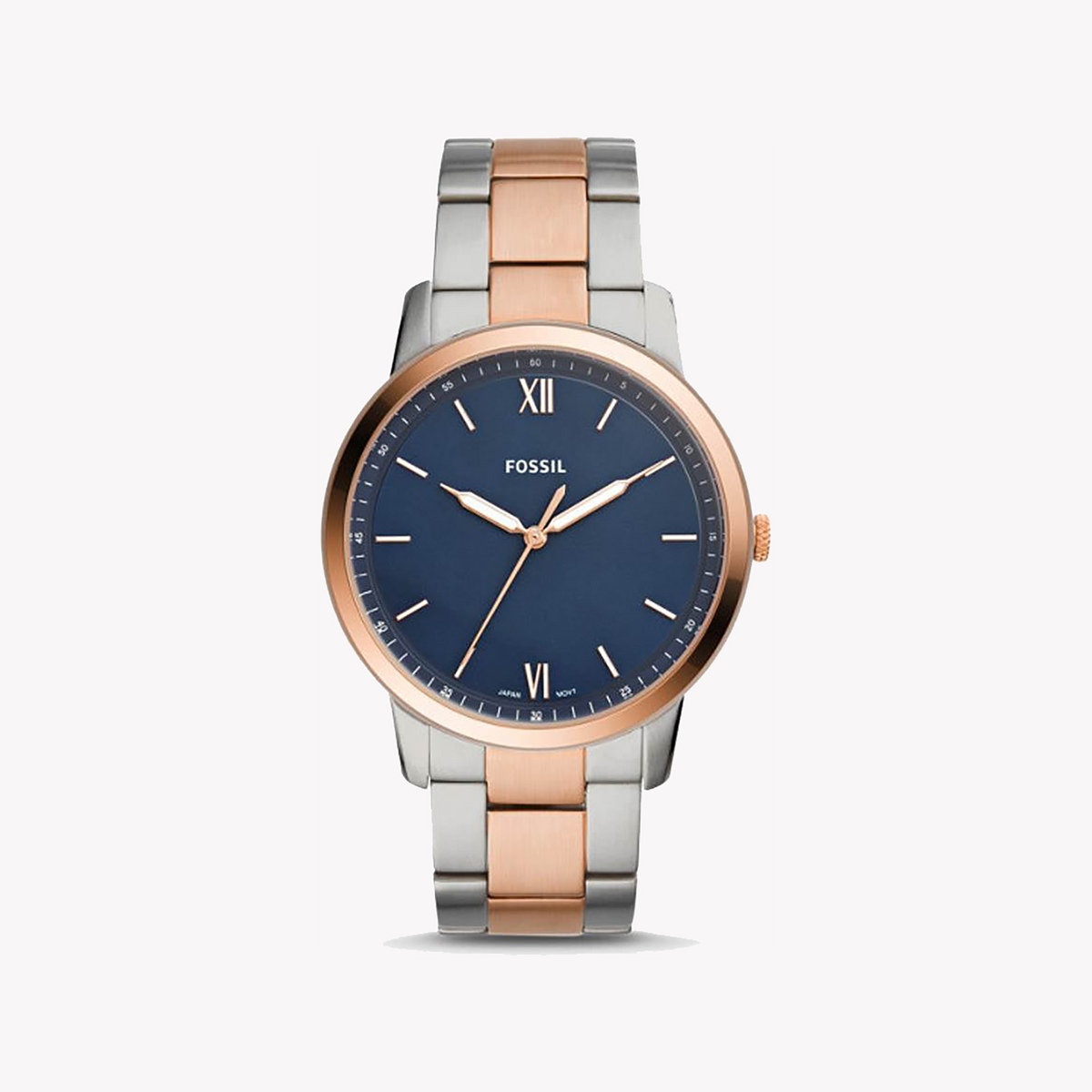 FOSSIL FS5498 TIMEPIECE - ELEGANT BLUE DIAL WITH ROSE GOLD ACCENTS FOR MEN