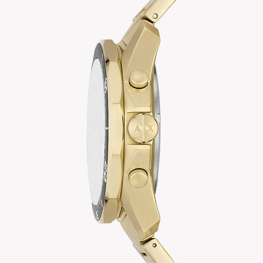 ARMANI EXCHANGE AX1958 - BOLD GOLD MASTERPIECE Men's Watch with Stainless Steel Band and Black Dial-i-Watch-2