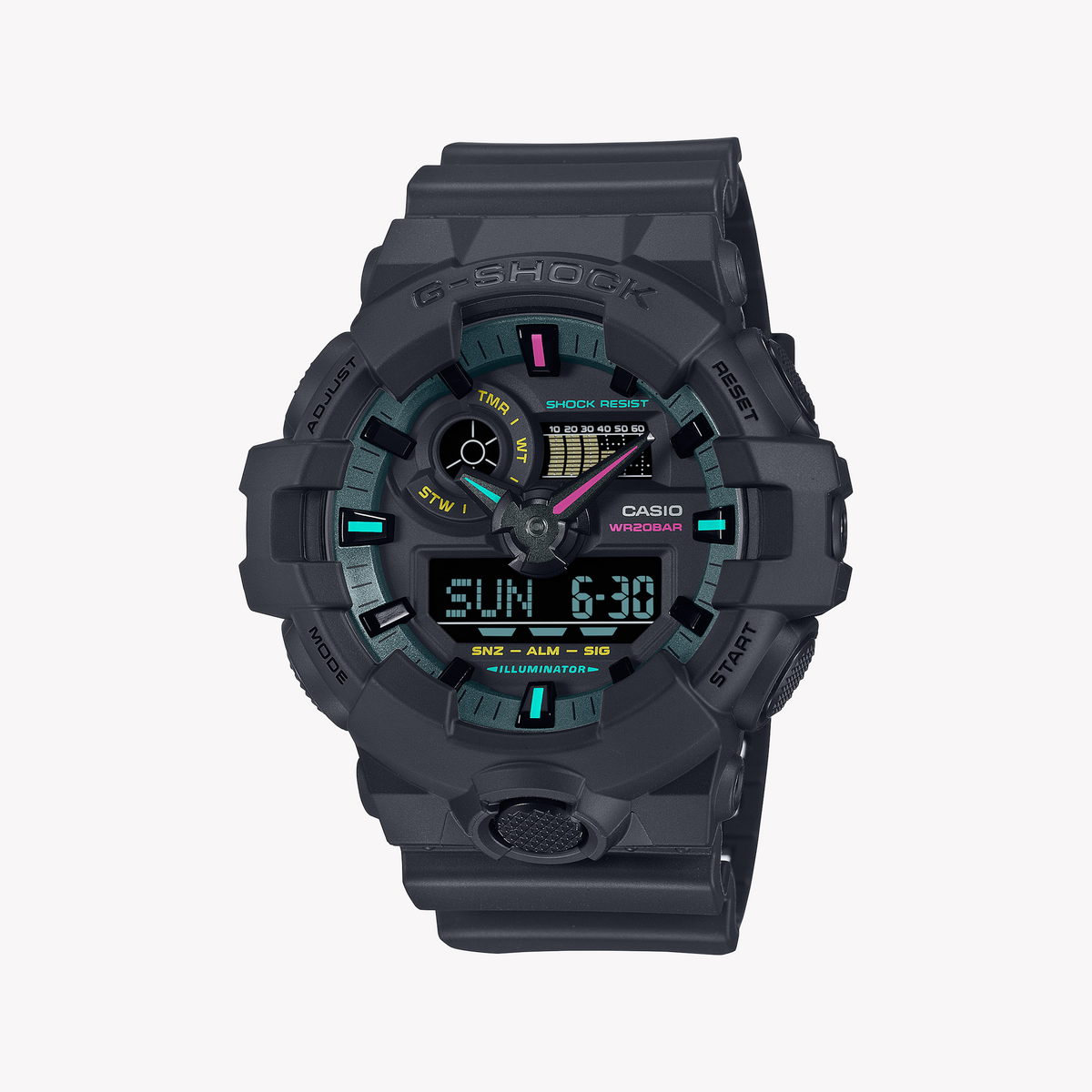 CASIO G-SHOCK GA-700MF-1ADR BLACK MATT SPORT - MEN'S DURABLE TIMEPIECE