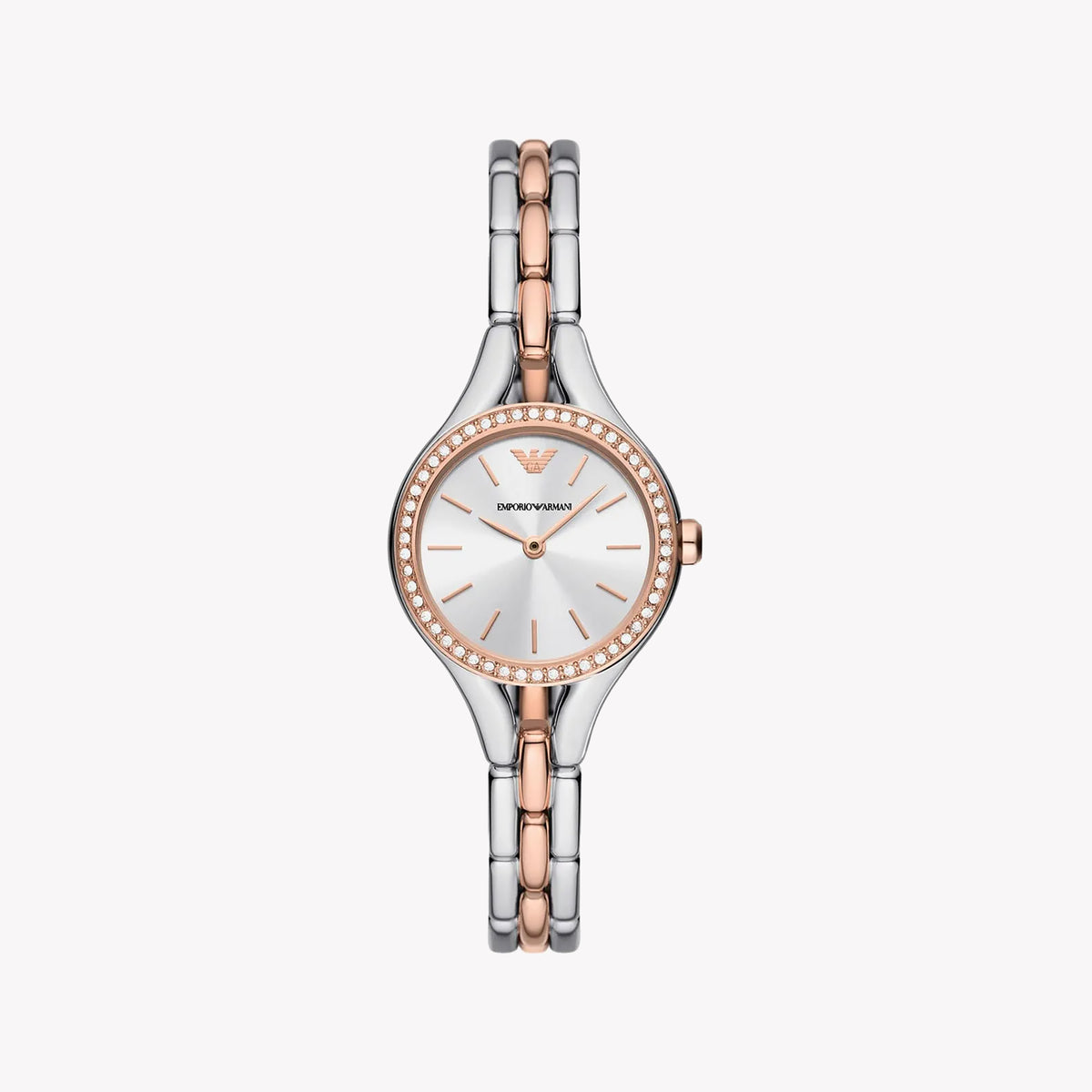 EMPORIO ARMANI AR11551 - TIMELESS ELEGANCE - CHIC WOMEN'S WATCH WITH LUXE SILVER & GOLD DESIGN
