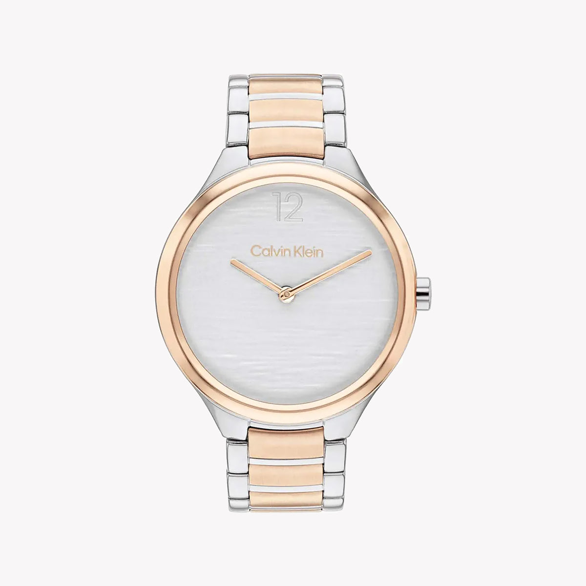 CK CALVIN KLEIN SILVER ROSE GOLD SOPHISTICATION - MODERN WOMEN'S TIMEPIECE WITH 3 ATM WATER RESISTANCE
