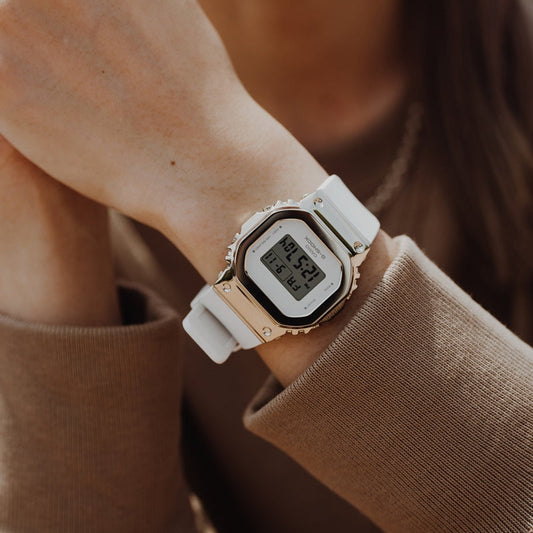 CASIO G-SHOCK GM-S5600G-7DR ELEGANT ADVENTURER - Women's Stylish Resin Band Watch with Digital Dial and White Steel Case-i-Watch-2