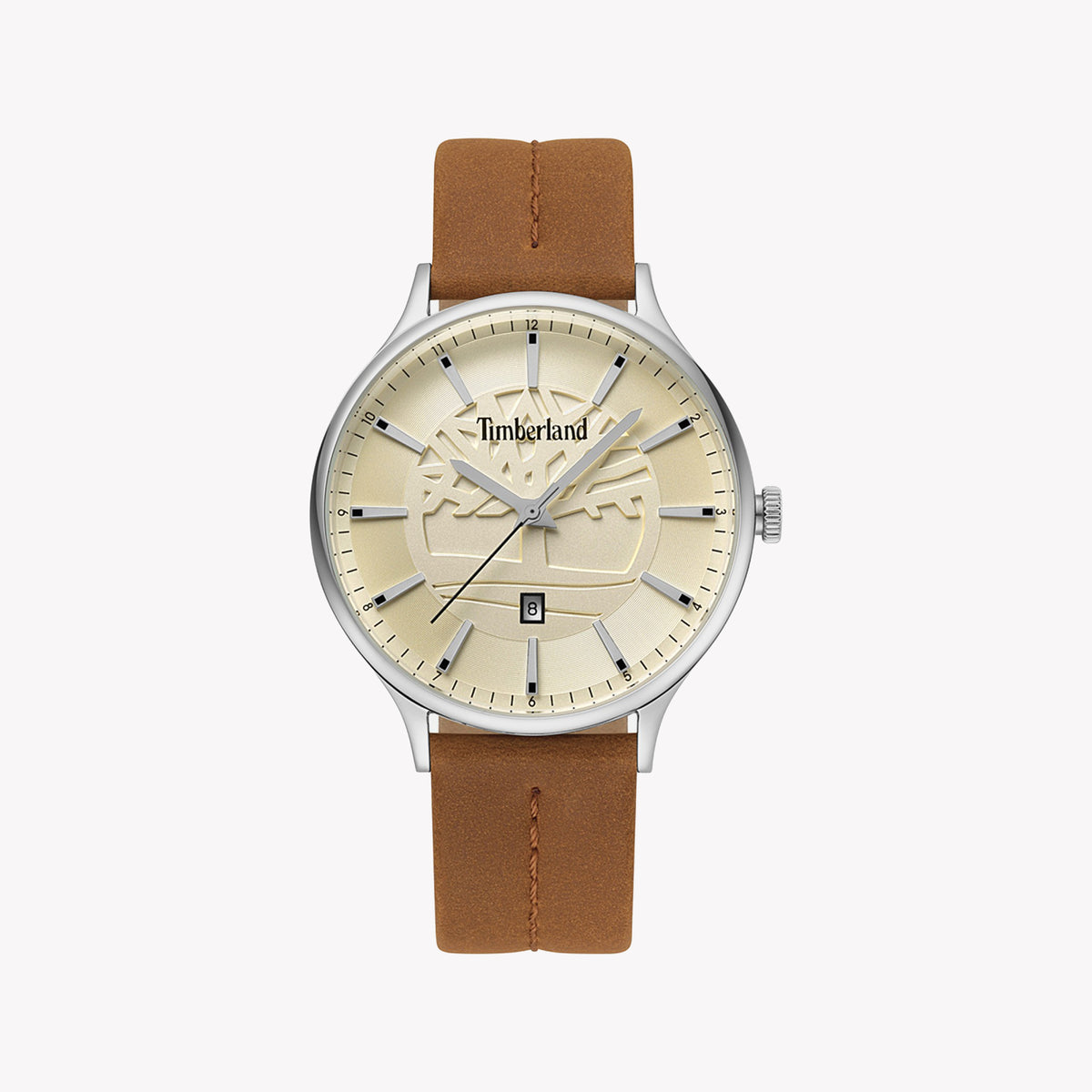 TIMBERLAND TBL15488JS07 RUGGED ELEGANCE - MEN'S STAINLESS STEEL & LEATHER WATCH