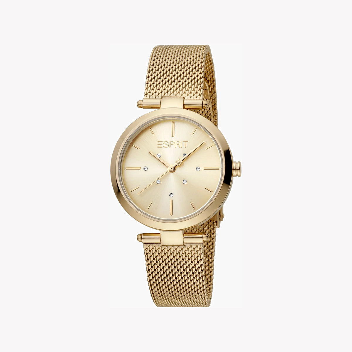 ESPRIT Women's Watch with Gold Stainless Steel Case and Gold Stainless Steel Band