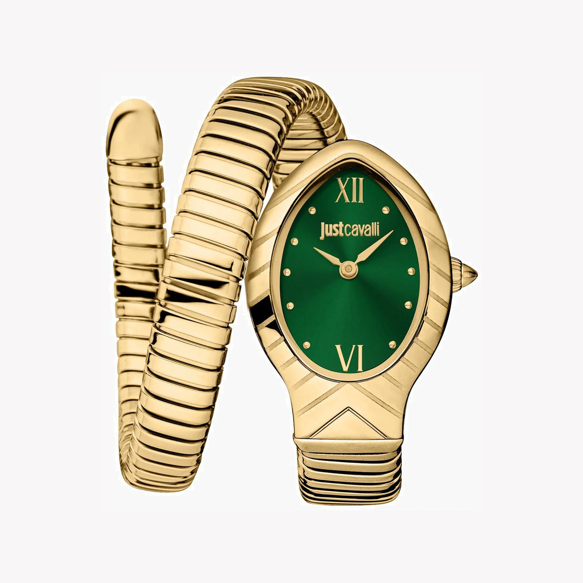 JUST CAVALLI Women's Watch with Gold Stainless Steel Case and Gold Stainless Steel Band