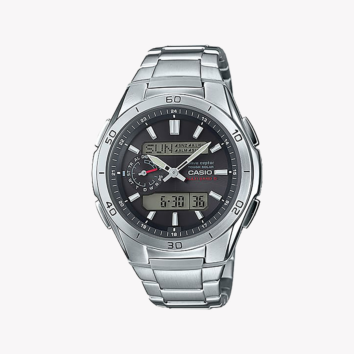 CASIO WVA-M650D-1AER - ELEGANTLY FUNCTIONAL MEN'S SOLAR TIMEPIECE WITH WATER RESISTANCE
