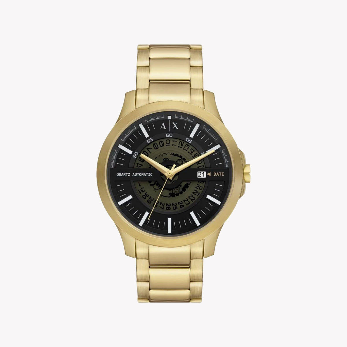 ARMINI EXCHANGE AX2443 - BOLD GOLD STAINLESS STEEL TIMEPIECE WITH BLACK DIAL