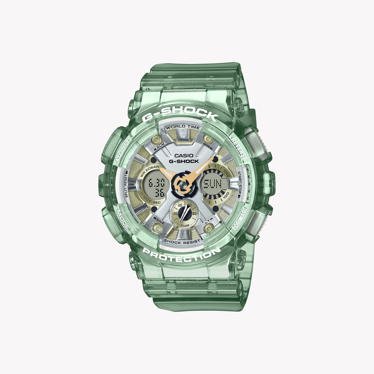 CASIO GMA-S110GS-3AER ADVENTURE-READY - STYLISH MULTIFUNCTIONAL TIMEPIECE Unisex Watch in Vibrant Green Resin with 20 ATM Water Resistance
