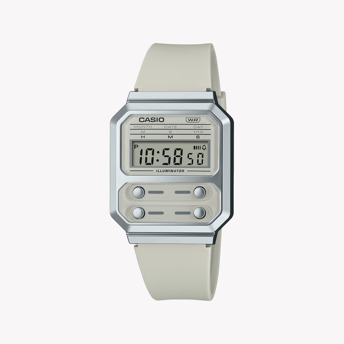 CASIO A100WEF-8ADF SPORTY VERSATILITY - ELEGANT DIGITAL WATCH WITH STAINLESS STEEL BAND & WATER RESISTANCE
