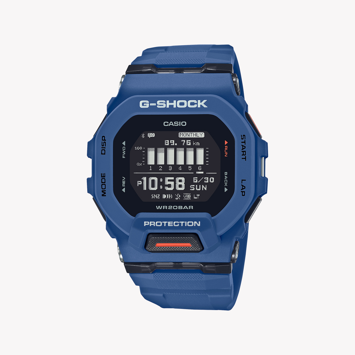 G-SHOCK GBD-200-2DR RUGGED CHIC - MEN'S SPORTY BLUE WATCH WITH FITNESS TRACKER & WATER RESISTANCE