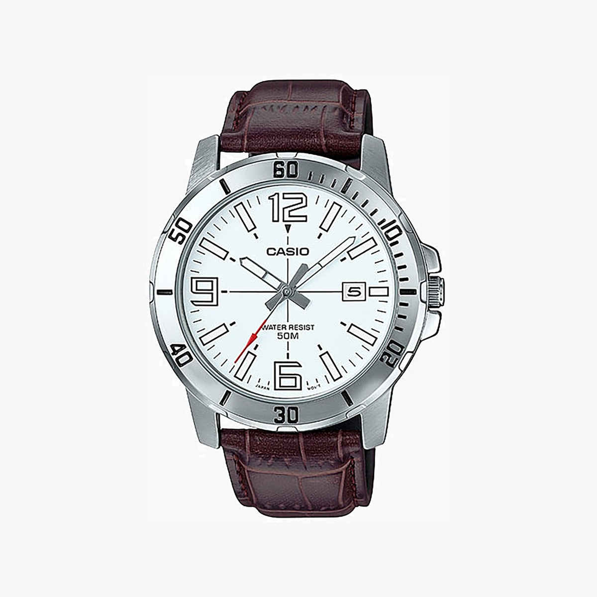 CASIO MTP-VD01L-7BVUDF - SPORTY ELEGANCE MEN'S WATCH WITH LEATHER STRAP & CLASSIC DIAL