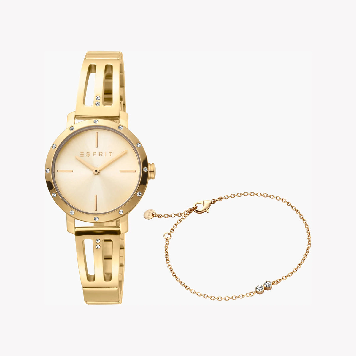 ESPRIT Women's Watch with Gold Stainless Steel Case and Gold Stainless Steel Band