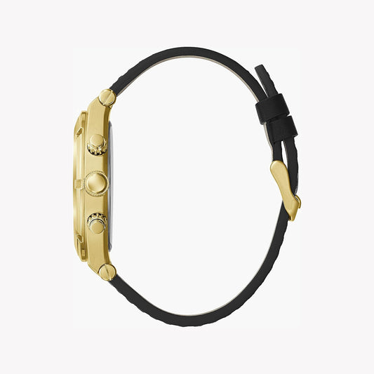 GUESS GW0262G2 - BOLD ELEGANCE UNLEASHED: Men's Gold & Black Leather Watch-i-Watch-2