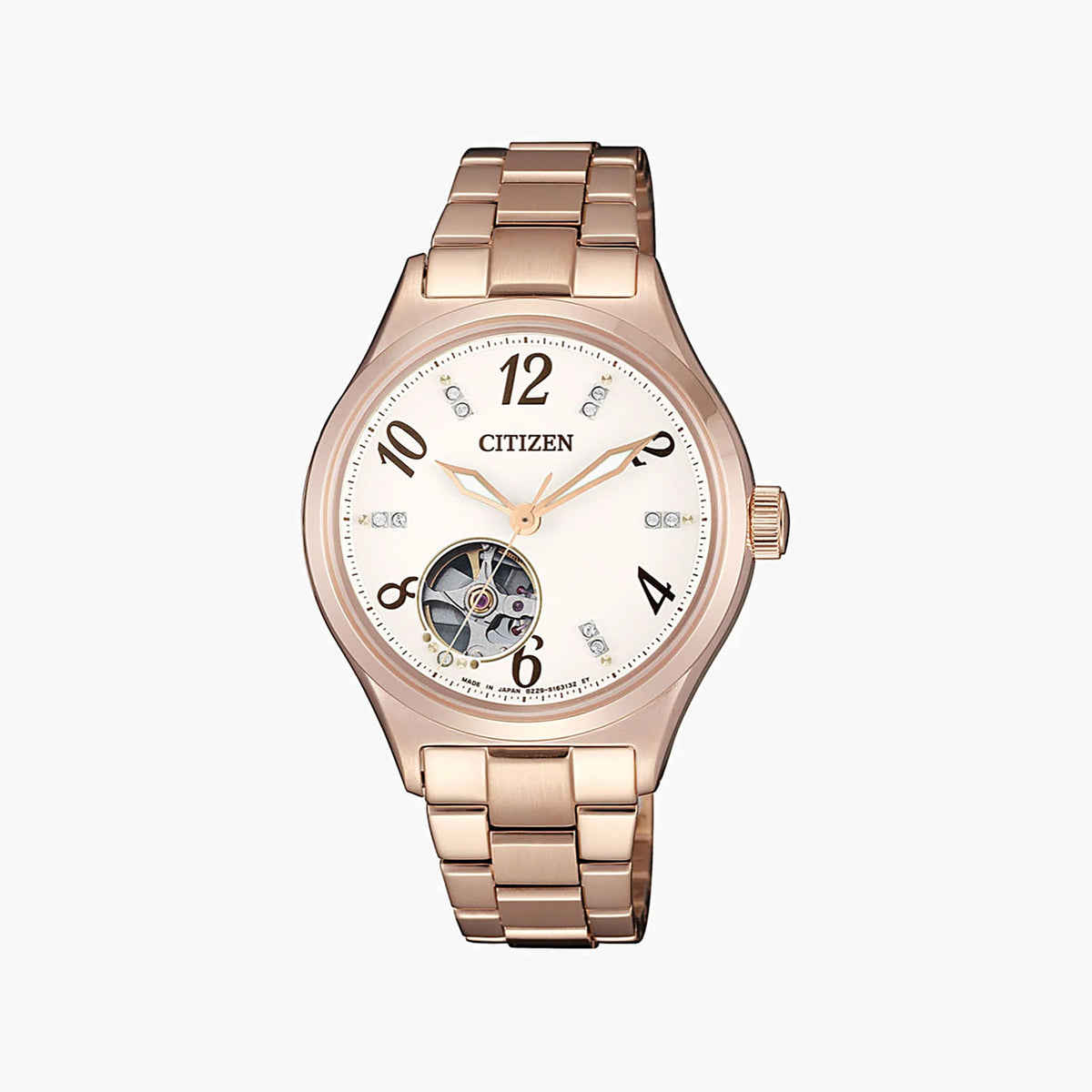 CITIZEN PC1002-85A RADIANT BEAUTY - ELEGANT AUTOMATIC WOMEN'S WATCH WITH SKELETON DIAL