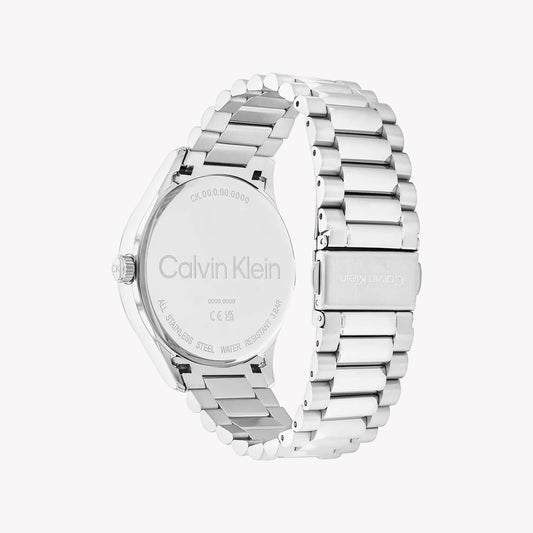 Ck Calvin Klein Unisex Silver/Blue Quartz Watch | 25200225
