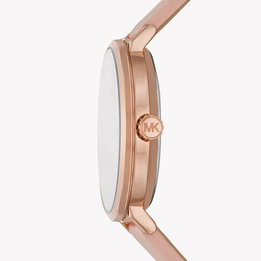 MICHAEL KORS MK2957 ROSE GOLD GLAM - CHIC WOMEN'S WATCH WITH PINK LEATHER BAND-i-Watch-2