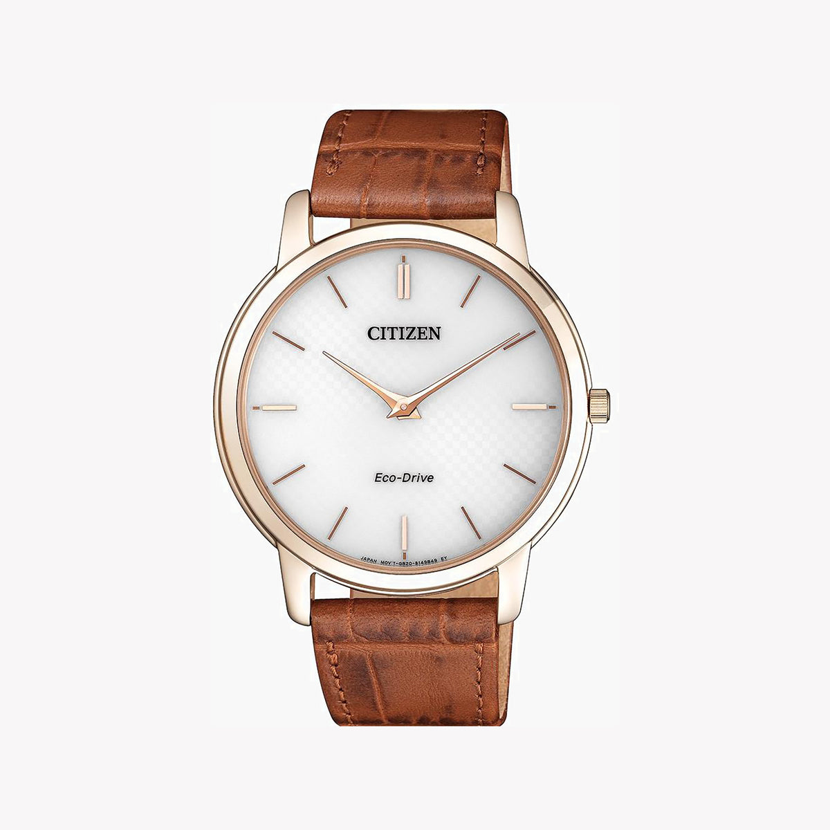 CITIZEN Eco-Drive AR1133-15A - BOLD SOPHISTICATION MEN'S WATCH in Rose Gold & Brown Leather