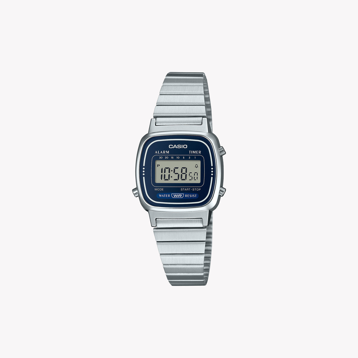 CASIO LA-670WA-2DF ELEGANTLY VERSATILE - FEMININE DIGITAL TIMEPIECE WITH STAINLESS STEEL BRACELET