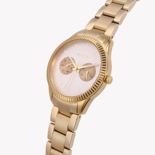 Zink Women's Gold Stainless Steel Quartz Watch | Zk128l2ss-59