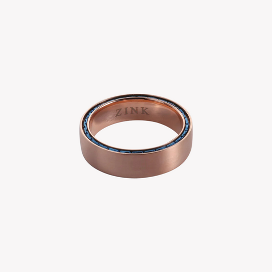 Zink Men's Rose Gold Stainless Steel Ring | Zjrg03511
