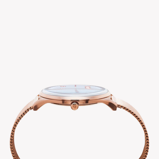 Pierre Cardin Men's Rose Gold Stainless Steel Watch, White Dial | Pc902671f131