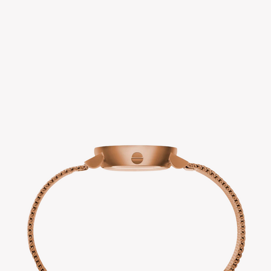 PIERRE CARDIN Damenuhr mit roségoldenem Edelstahlgehäuse und roségoldenem Edelstahlarmband