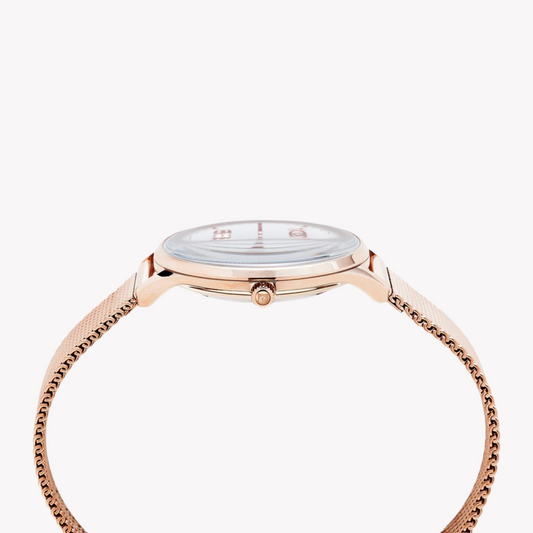 Pierre Cardin Women's Rose Gold Watch, White Dial | Pc902722f121