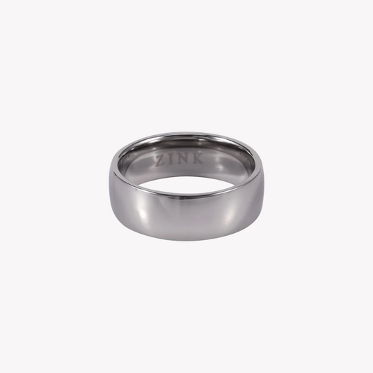 Zink Men's Silver Stainless Steel Ring | Zjrg001sp
