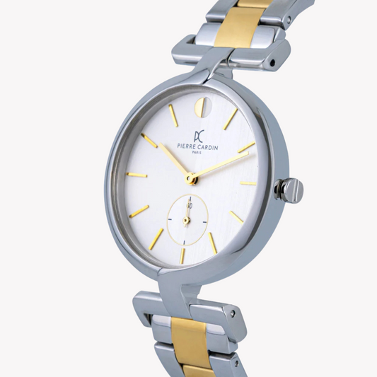 Pierre Cardin Women's Silver & Gold Stainless Steel Watch | Cmd.3521