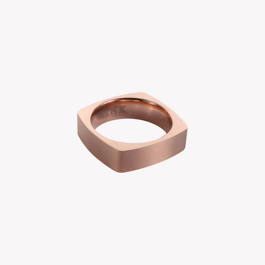 Zink Men's Rose Gold Stainless Steel Ring | Zjrg03411