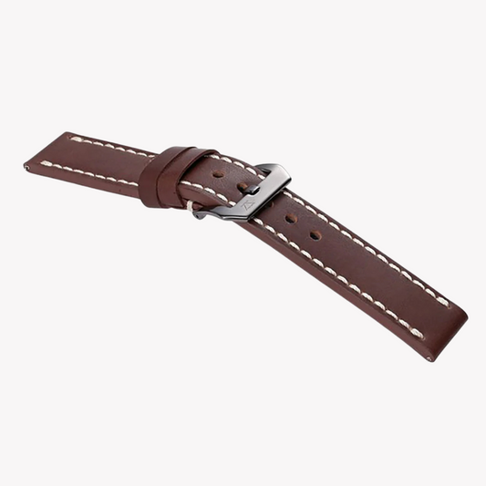 Zink Men's Leather Watch Band - Brown | Zlb004dbwb