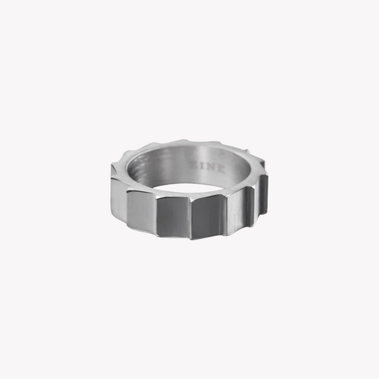 Zink Men's Silver Stainless Steel Ring | Zjrg032sm
