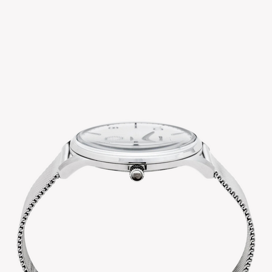 Pierre Cardin Men's Silver Watch, Rose Dial | Pc902671f101