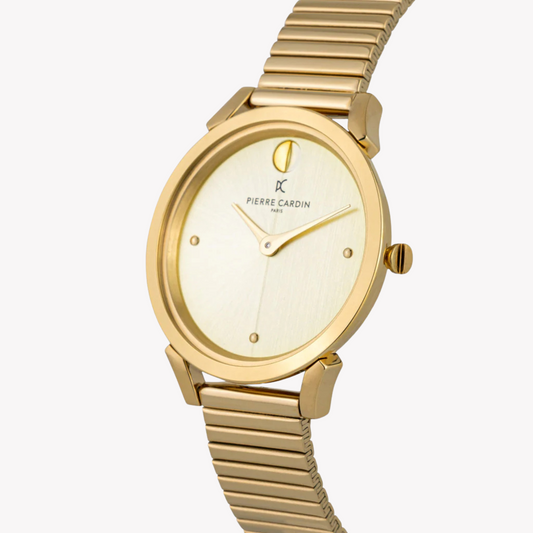Pierre Cardin Women's Gold Stainless Steel Watch, Champagne Dial | Cpi.2530