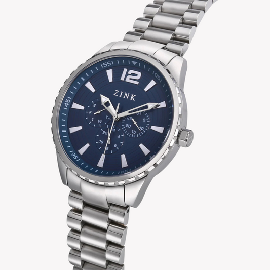 Zink Men's Stainless Steel Blue Dial Watch | Zk131g2s-46