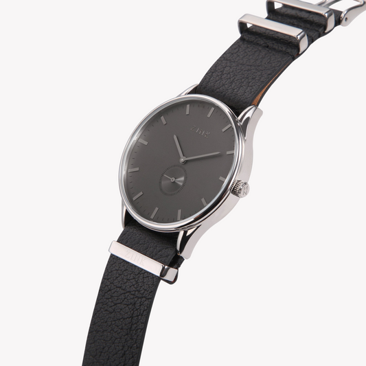 Zink Men's Silver Stainless Steel & Black Watch | Zk130g5ls-31s